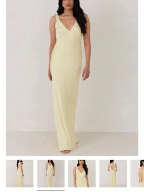 Park & Fifth Pale Yellow Maxi Dress